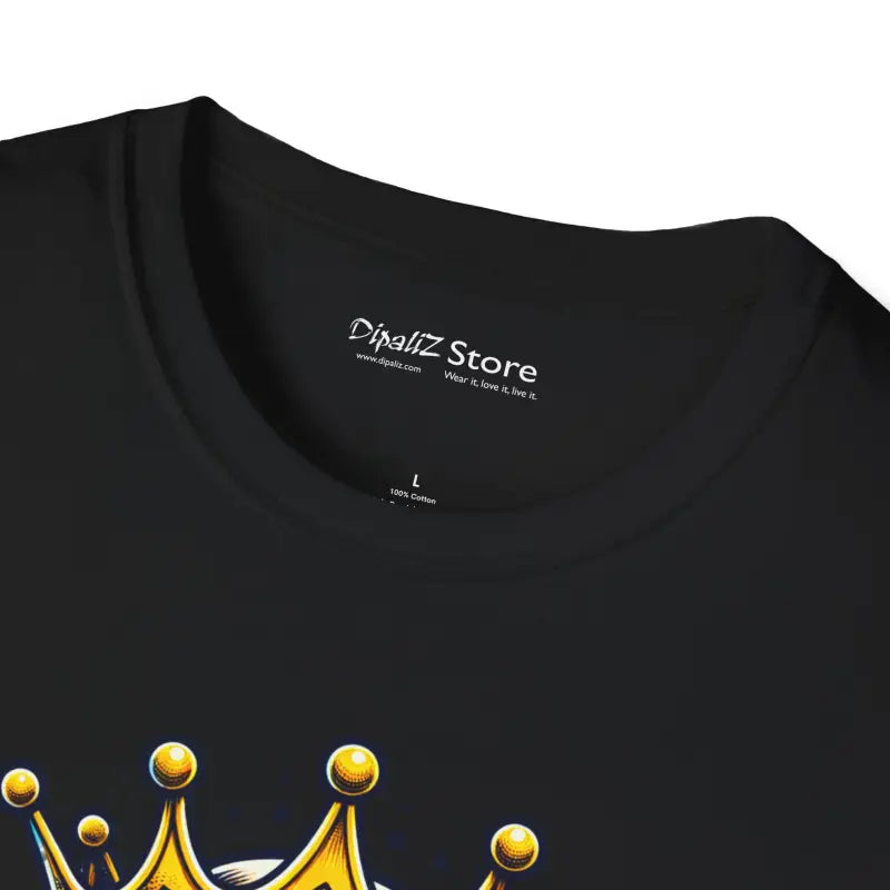 Soft-Style Cotton Tee - Tech Royalty Skull Crown Design - DipaliZ