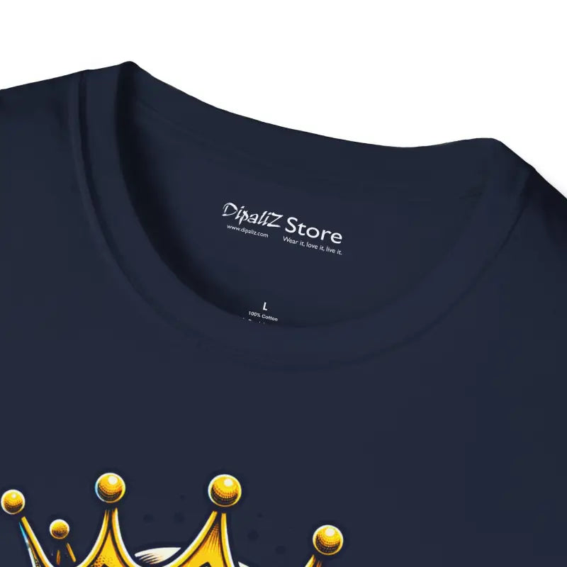 Soft-Style Cotton Tee - Tech Royalty Skull Crown Design - DipaliZ
