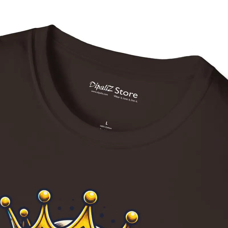 Soft-Style Cotton Tee - Tech Royalty Skull Crown Design - DipaliZ