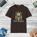 Soft-Style Cotton Tee - Tech Royalty Skull Crown Design - DipaliZ