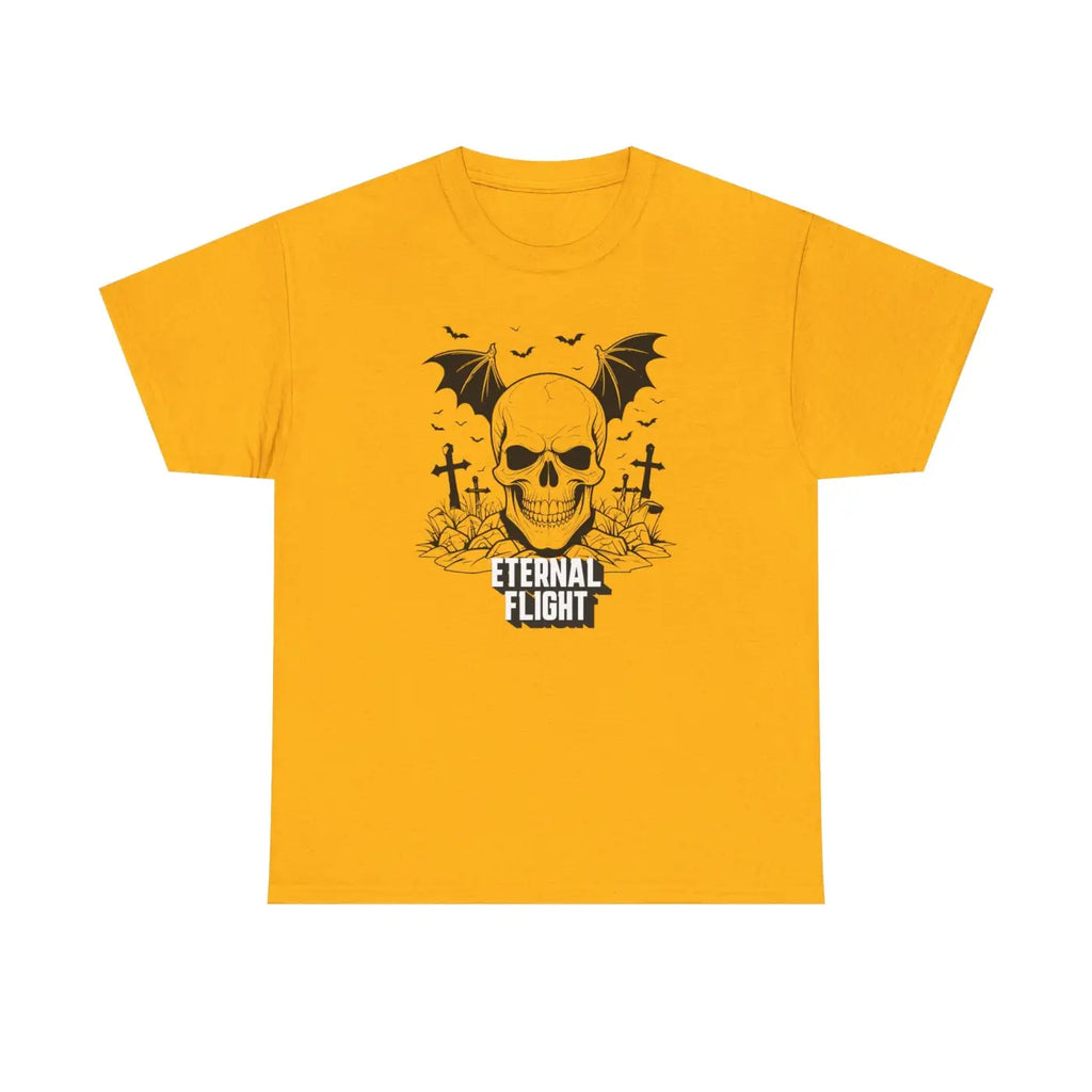 Skull Flight Unisex Tee - Halloween Wings Design - DipaliZ