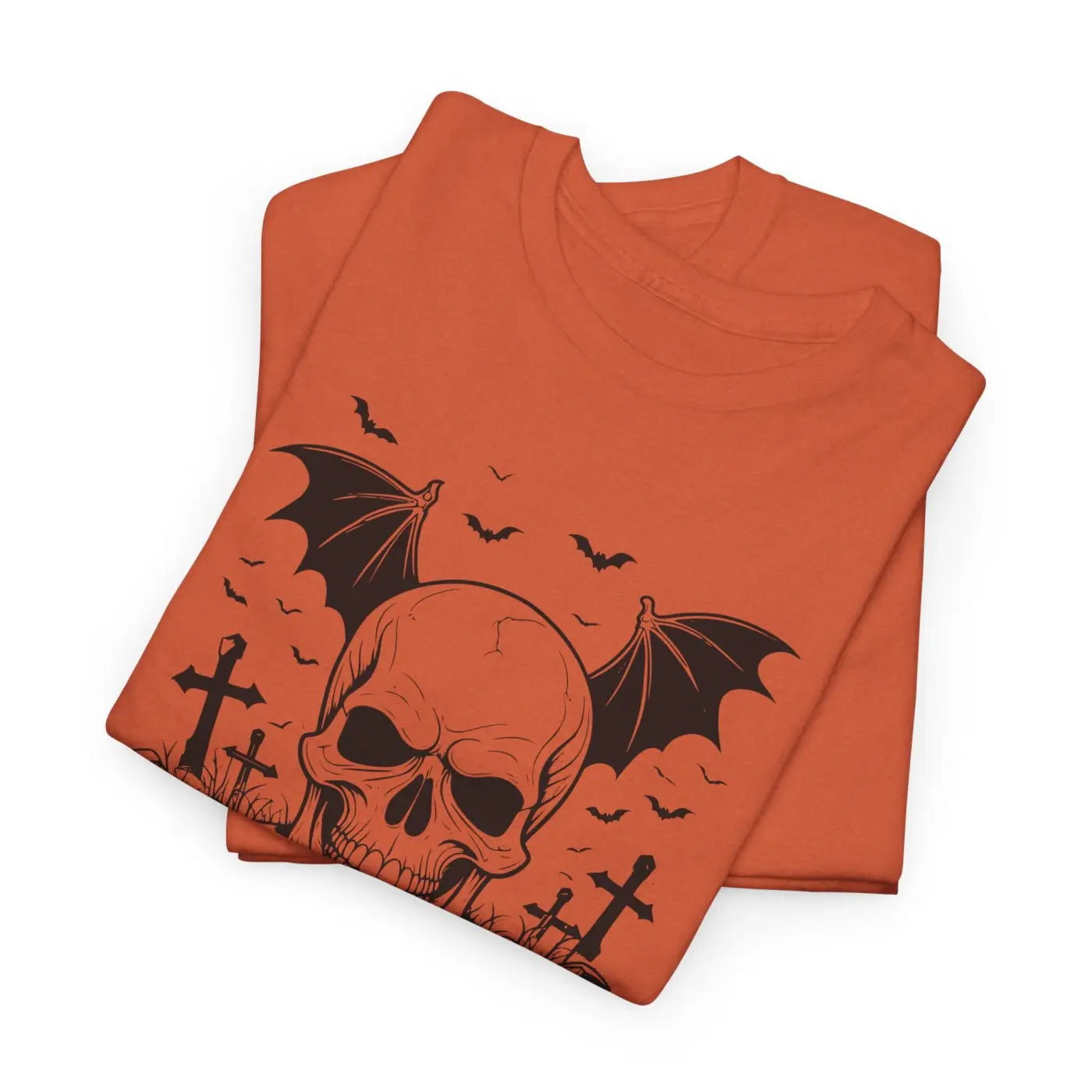 Skull Flight Unisex Tee - Halloween Wings Design - DipaliZ