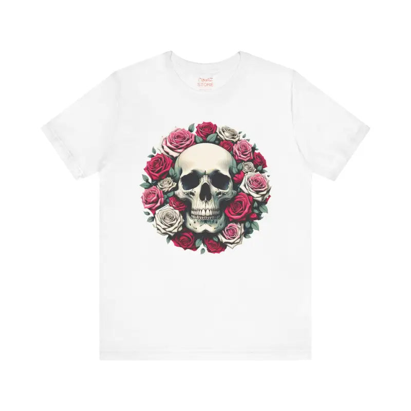 Skulls and Roses Unisex Jersey Short Sleeve Tee - Halloween - DipaliZ