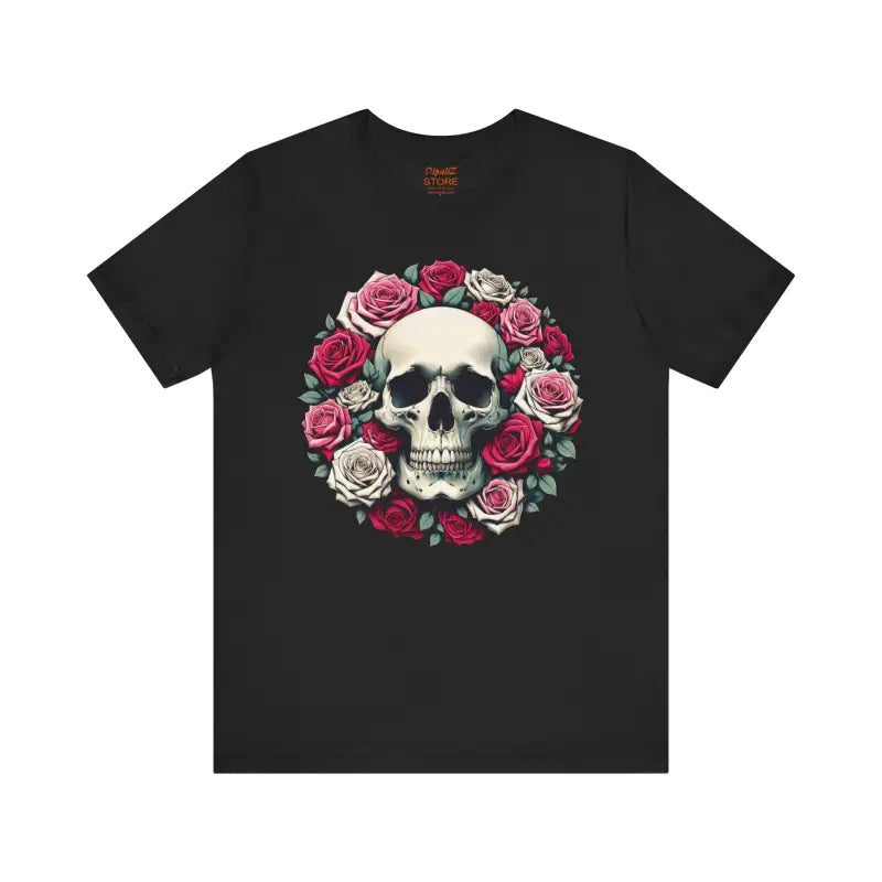 Skulls and Roses Unisex Jersey Short Sleeve Tee - Halloween - DipaliZ