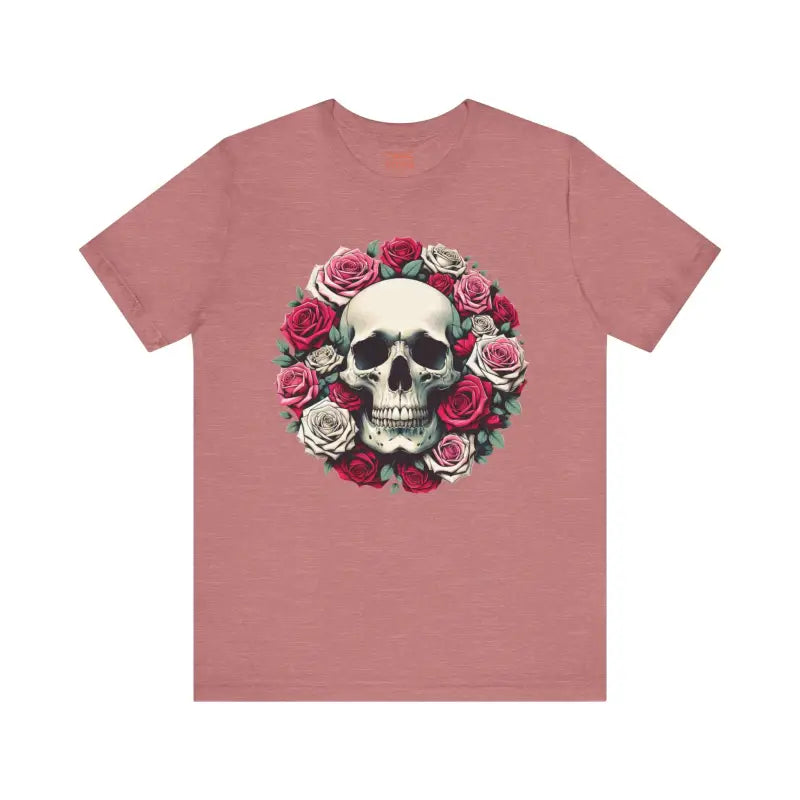 Skulls and Roses Unisex Jersey Short Sleeve Tee - Halloween - DipaliZ