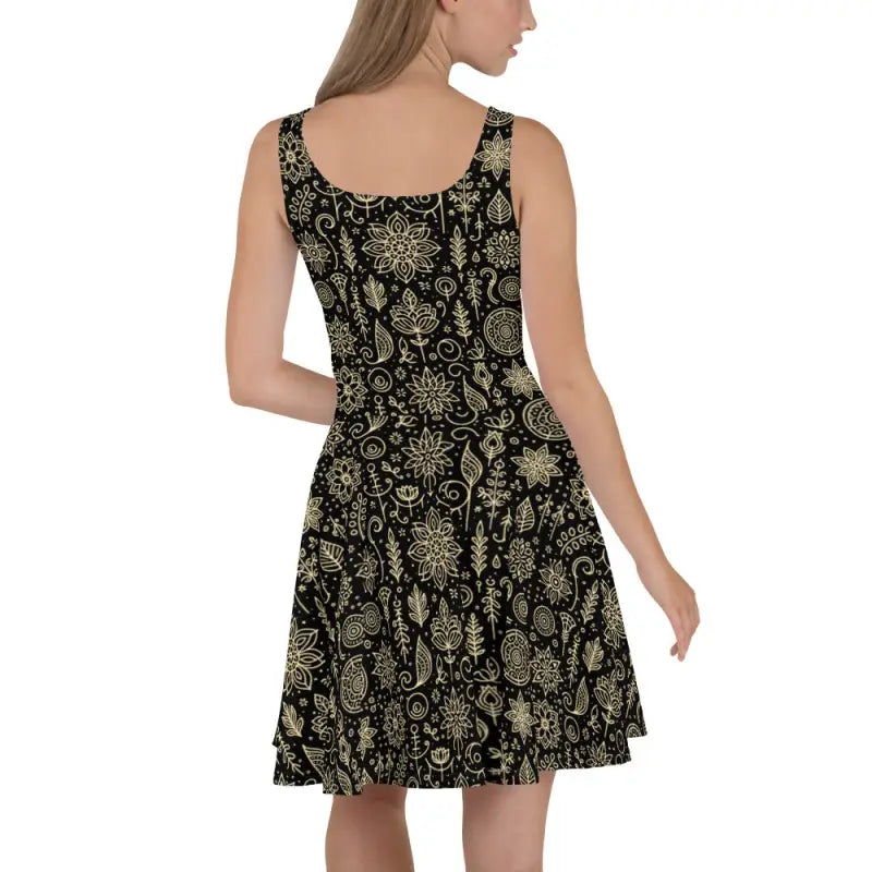 Intricate Skater Dress - Flared Skirt Design - DipaliZ