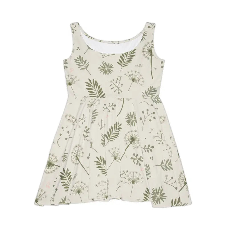 Floral Foliage Skater Dress - Ultimate Comfort Fit - DipaliZ