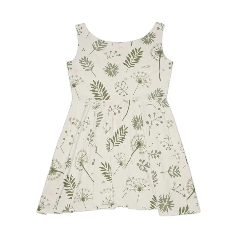 Floral Foliage Skater Dress - Ultimate Comfort Fit - DipaliZ