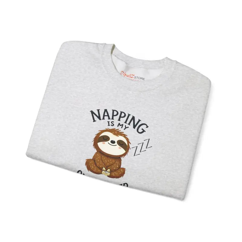 Sloth Unisex Heavy Crewneck Sweatshirt - Nap Superpower - DipaliZ
