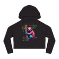 Chic Sloth Cropped Hoodie - Tropical Brushed Fleece - DipaliZ