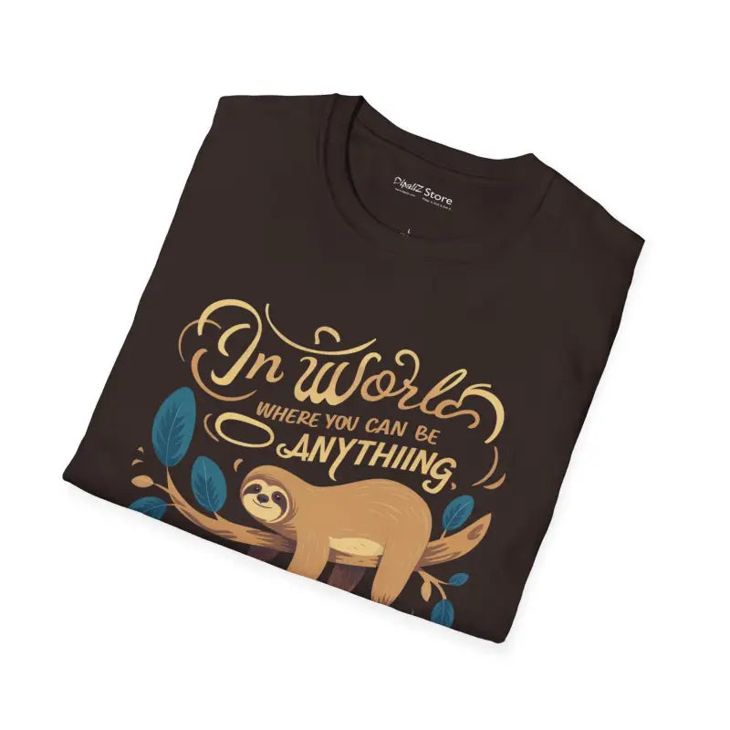Be a Sloth T-Shirt - Eco-Friendly Unisex Comfort - DipaliZ