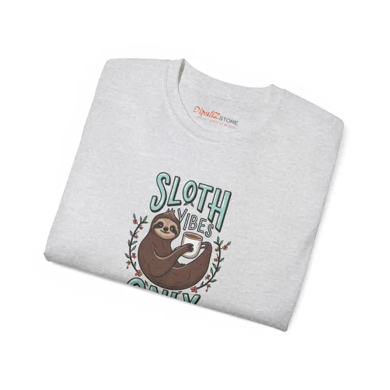 Sloth Vibes Ultra Cotton Tee - Unisex Relaxed Fit - DipaliZ