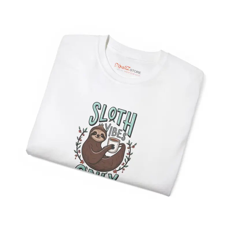Sloth Vibes Ultra Cotton Tee - Unisex Relaxed Fit - DipaliZ