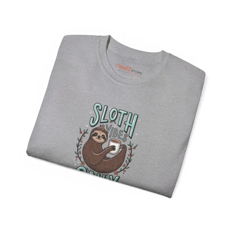 Sloth Vibes Ultra Cotton Tee - Unisex Relaxed Fit - DipaliZ