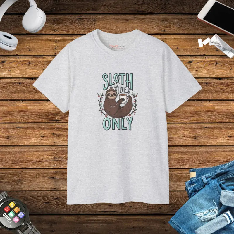 Sloth Vibes Ultra Cotton Tee - Unisex Relaxed Fit - DipaliZ