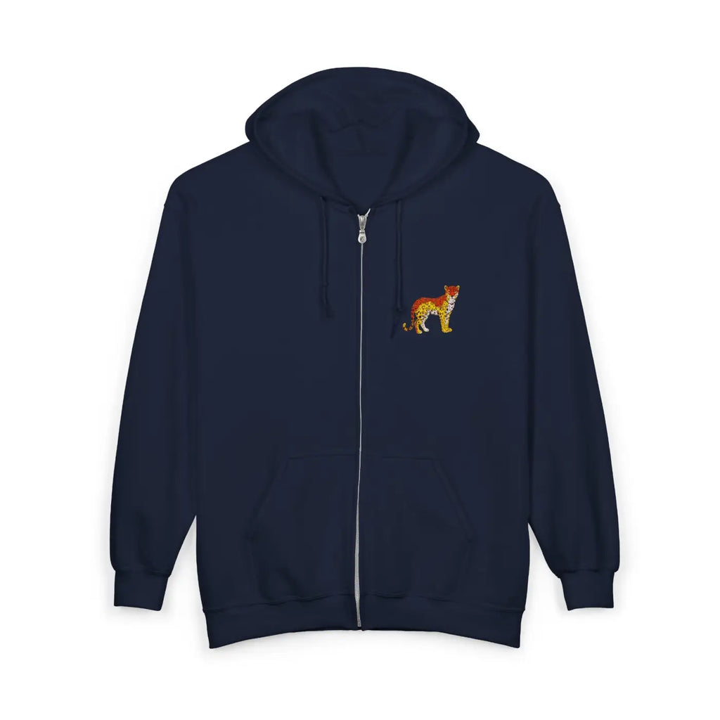 Coyote Chest Patch Full-Zip Hoodie - Embroidered Wild Style - DipaliZ