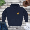 Coyote Chest Patch Full-Zip Hoodie - Embroidered Wild Style - DipaliZ