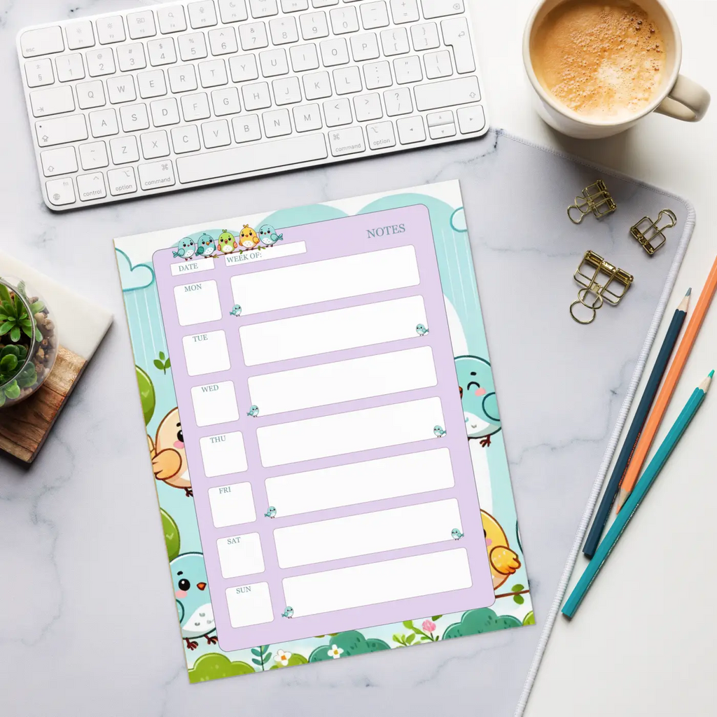 Small Birds Daily Planner - Stylish Organization - DipaliZ