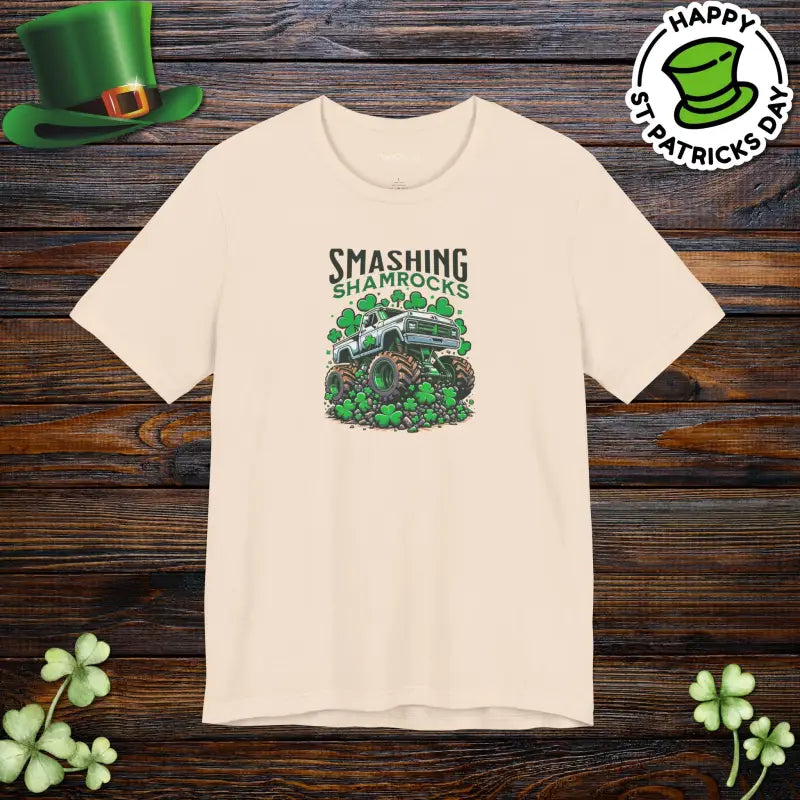 Unisex Jersey Short Sleeve Tee - Smashing Shamrock St Patricks Day - DipaliZ