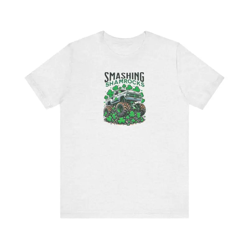 Unisex Jersey Short Sleeve Tee - Smashing Shamrock St Patricks Day - DipaliZ