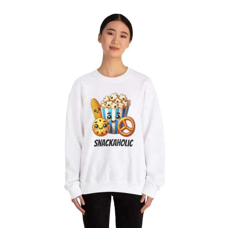 Snackaholic Crewneck Sweatshirt - Foodie Statement Style - DipaliZ