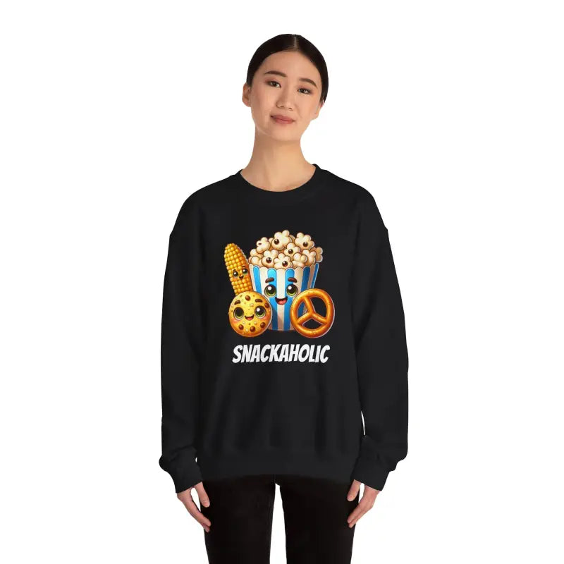 Snackaholic Crewneck Sweatshirt - Foodie Statement Style - DipaliZ