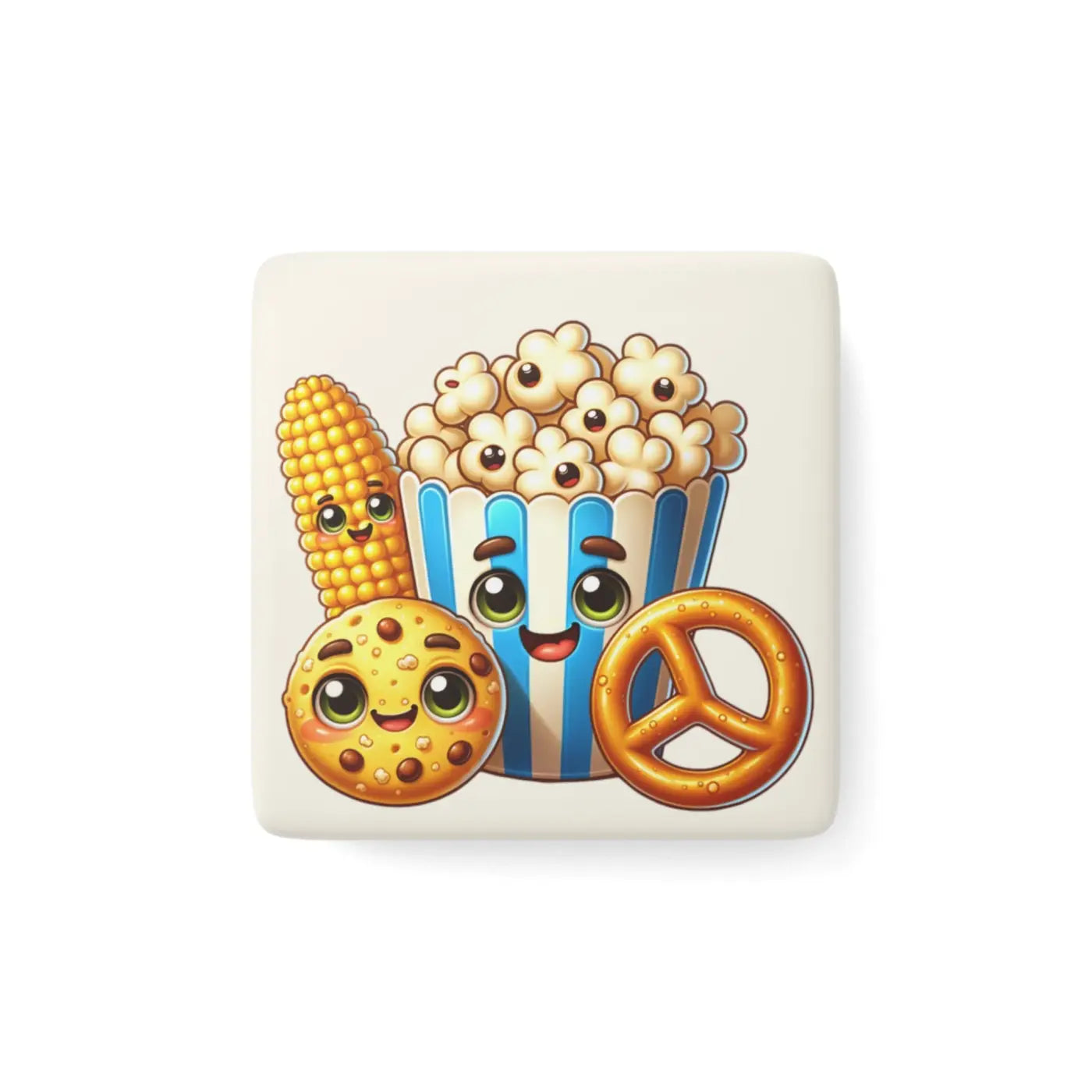 Popcorn Cookies Porcelain Magnet - Pop Art Home Decor - DipaliZ