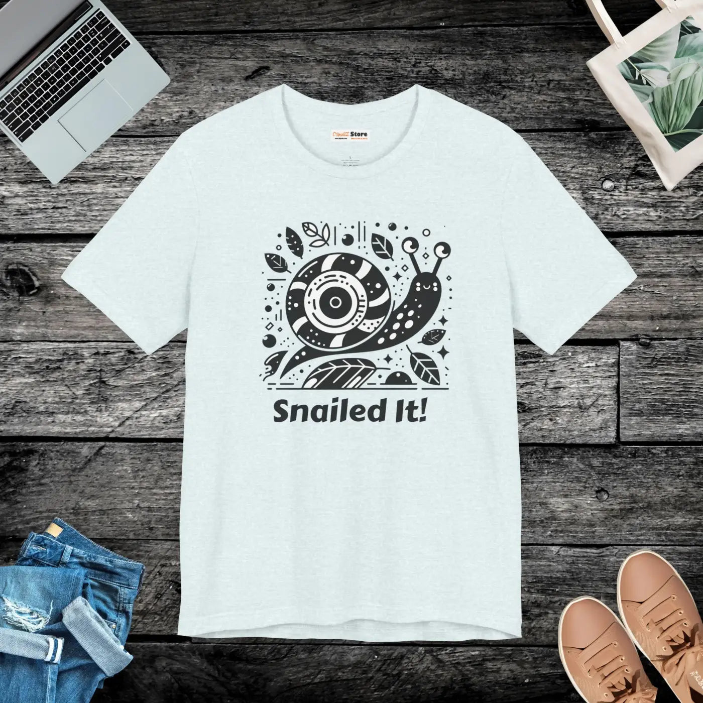 Unisex Jersey Short Sleeve Tee - Snailed It Design - DipaliZ