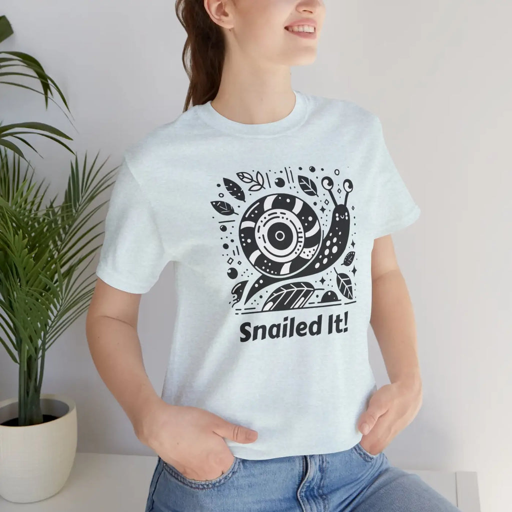 Unisex Jersey Short Sleeve Tee - Snailed It Design - DipaliZ