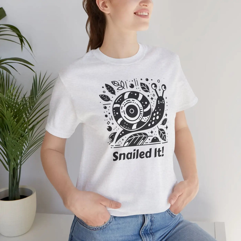 Unisex Jersey Short Sleeve Tee - Snailed It Design - DipaliZ