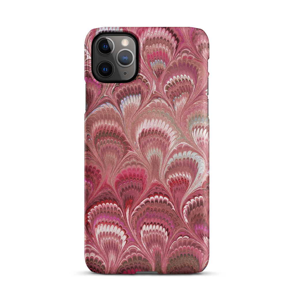 Shades of Pink Peacock Marbled - Slim Single Layer Slim Phone Case