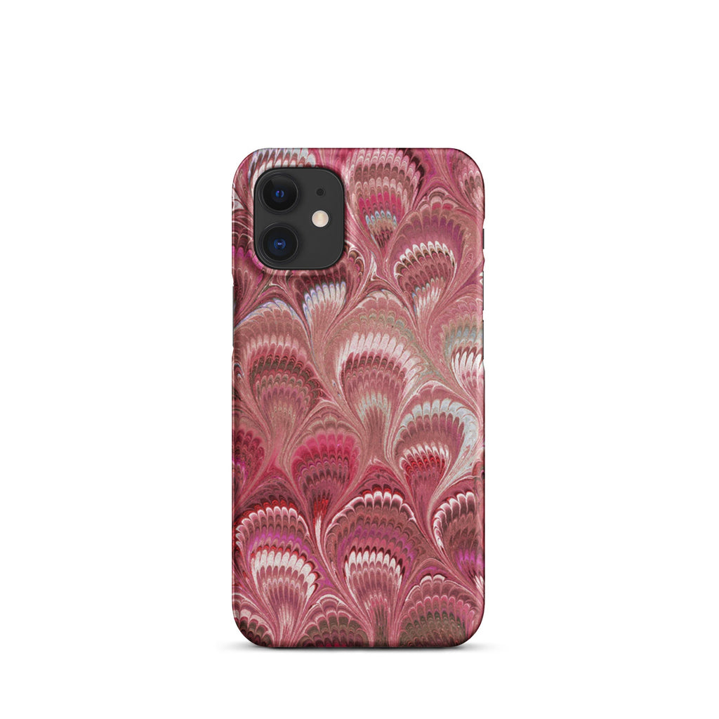 Shades of Pink Peacock Marbled - Slim Single Layer Slim Phone Case