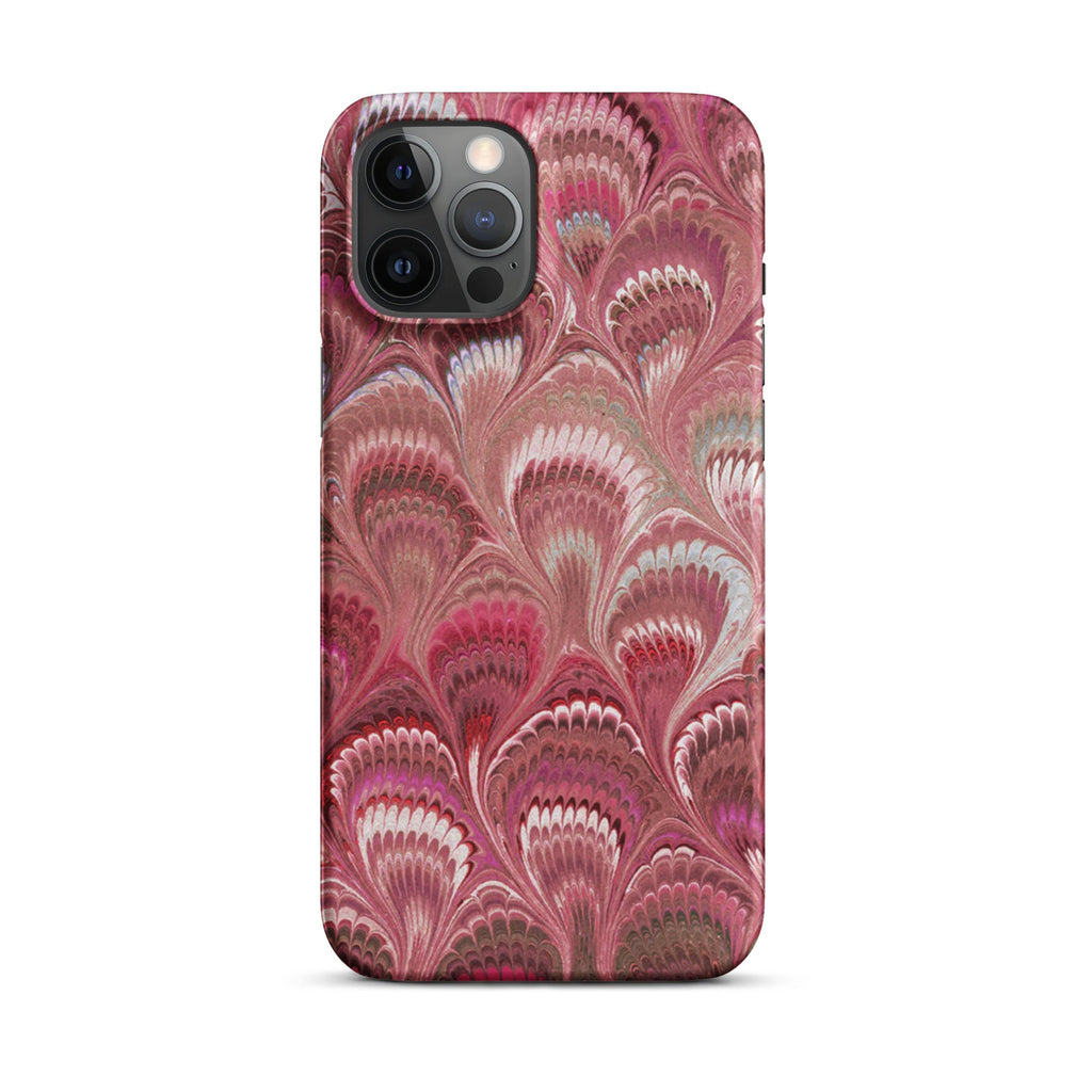 Shades of Pink Peacock Marbled - Slim Single Layer Slim Phone Case