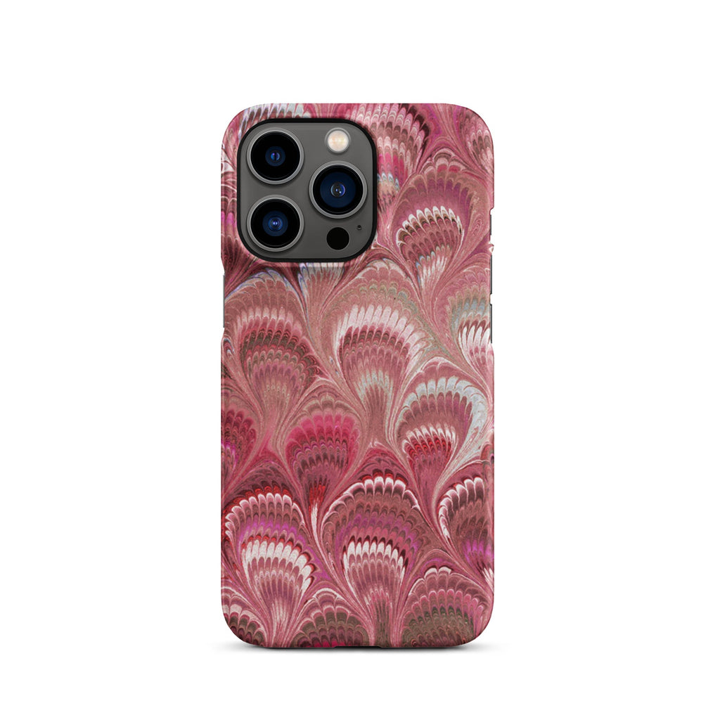 Shades of Pink Peacock Marbled - Slim Single Layer Slim Phone Case