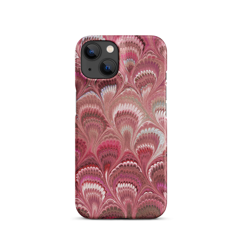 Shades of Pink Peacock Marbled - Slim Single Layer Slim Phone Case