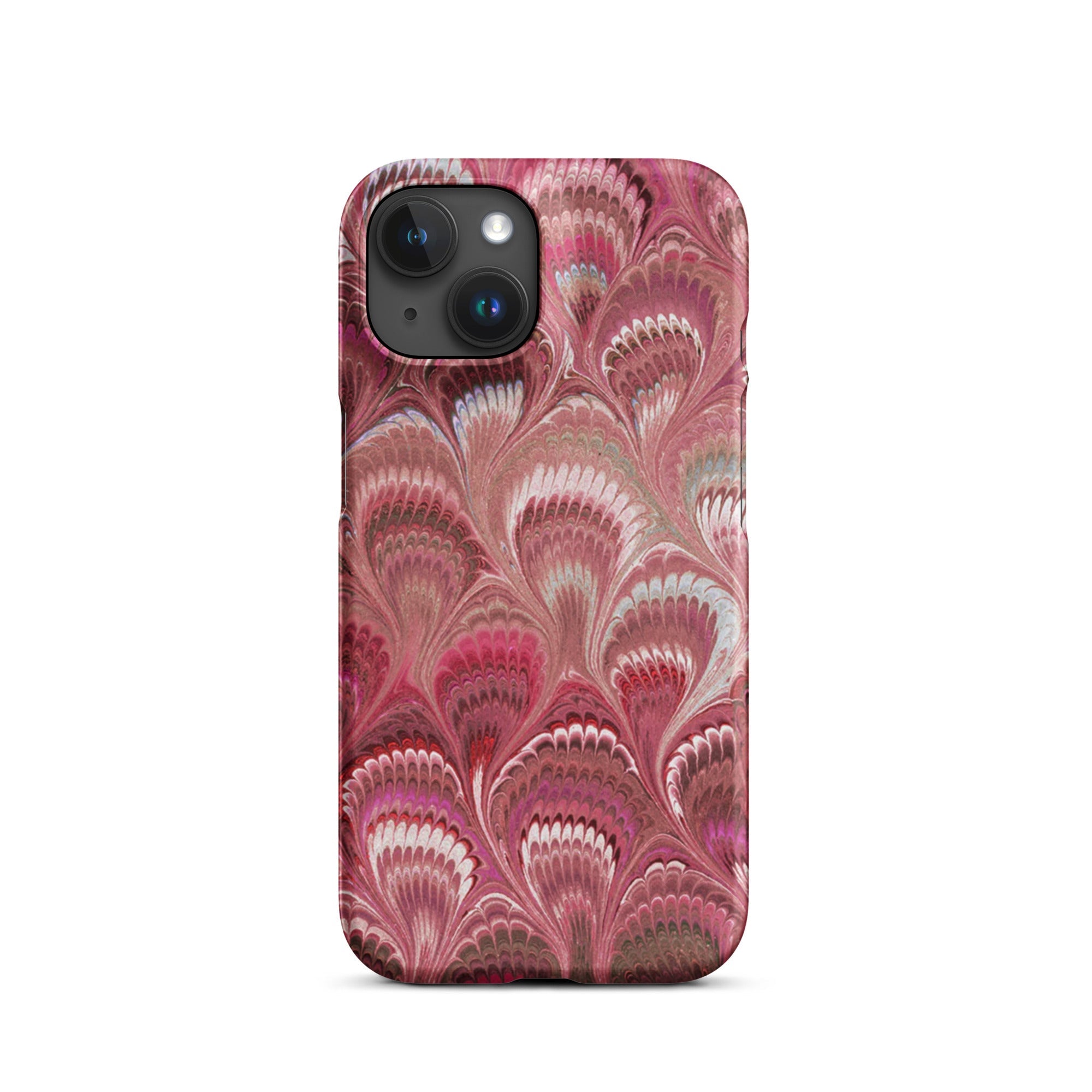 Shades of Pink Peacock Marbled - Slim Single Layer Slim Phone Case