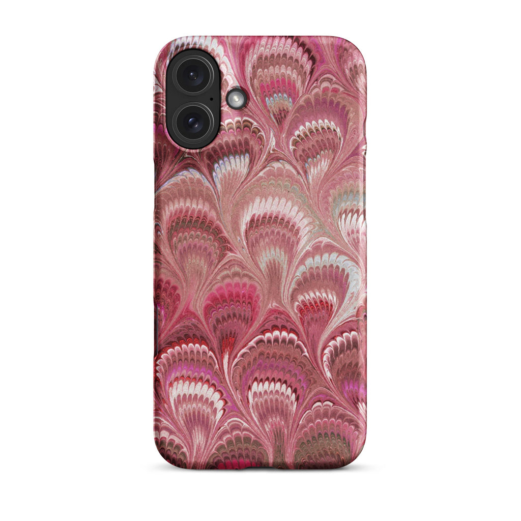 Shades of Pink Peacock Marbled - Slim Single Layer Slim Phone Case