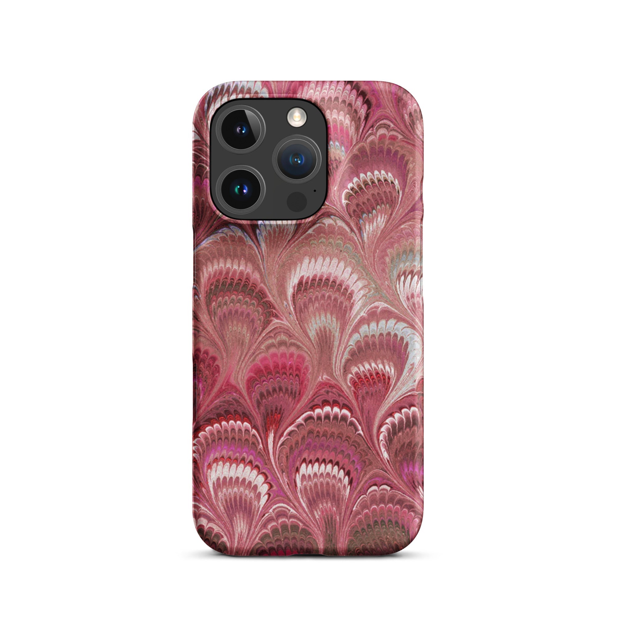 Shades of Pink Peacock Marbled - Slim Single Layer Slim Phone Case