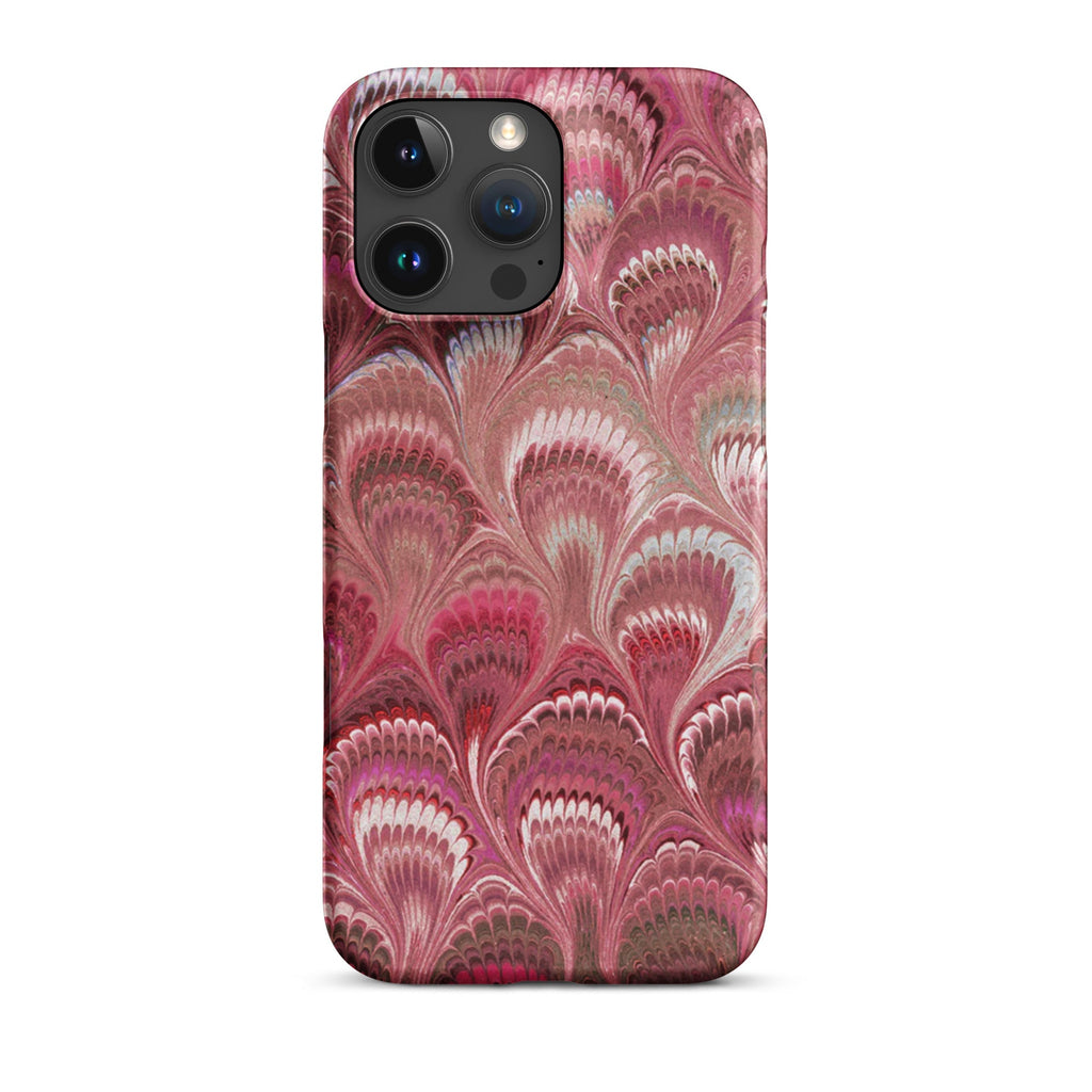 Shades of Pink Peacock Marbled - Slim Single Layer Slim Phone Case