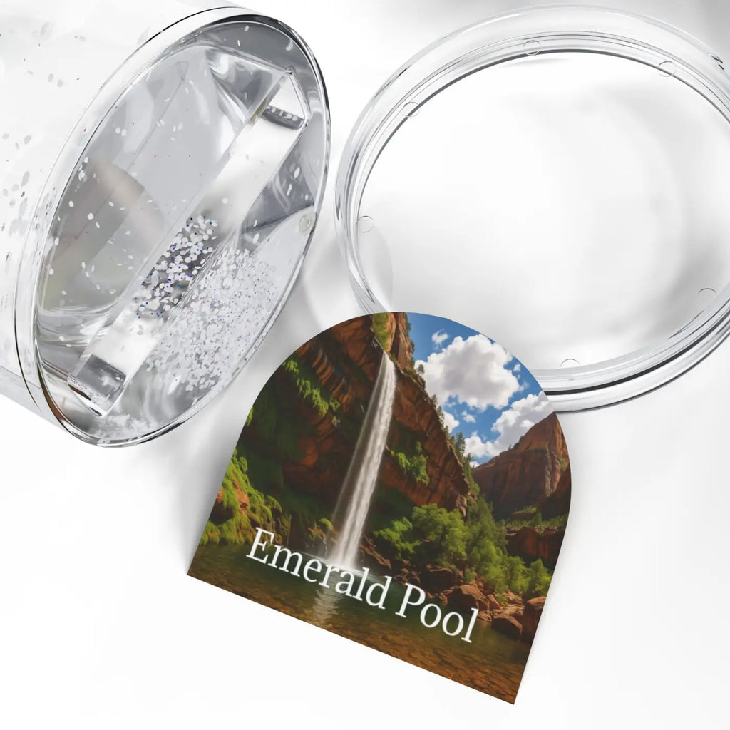 Sparkling Snow Globe - Enchanted Waterfall Scene - DipaliZ