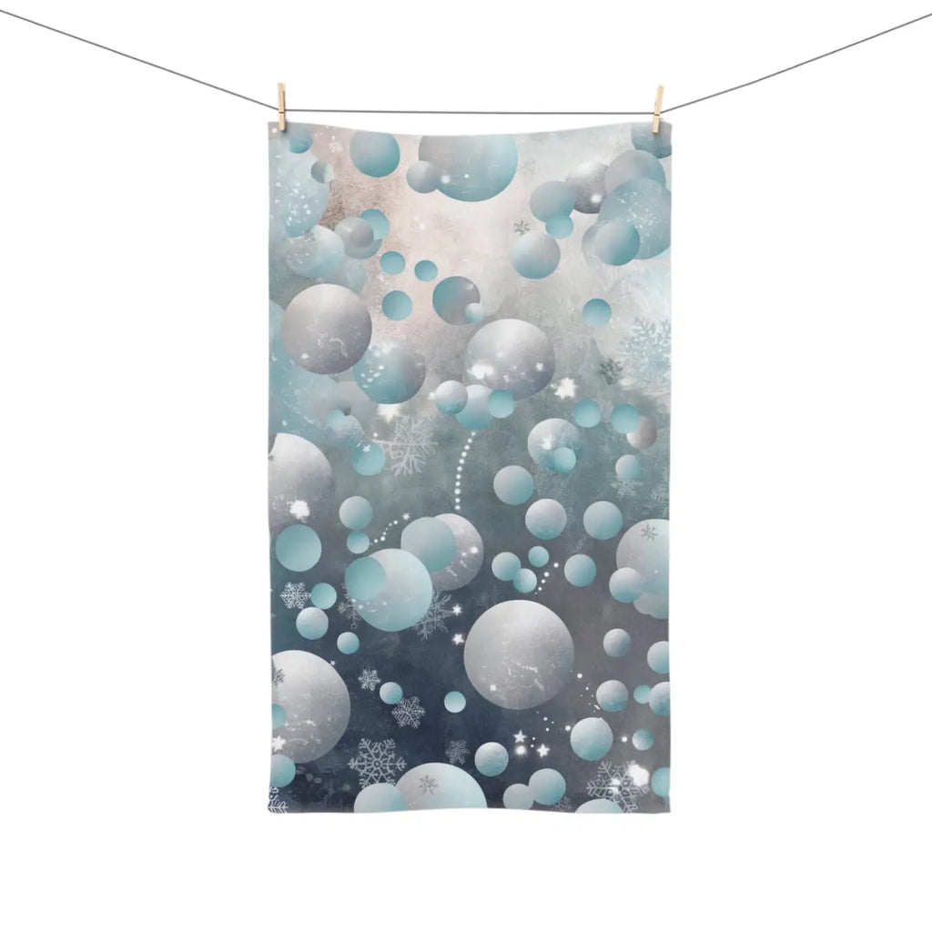Snowflakes Abstract Hand Towel - Bathroom Decor - DipaliZ