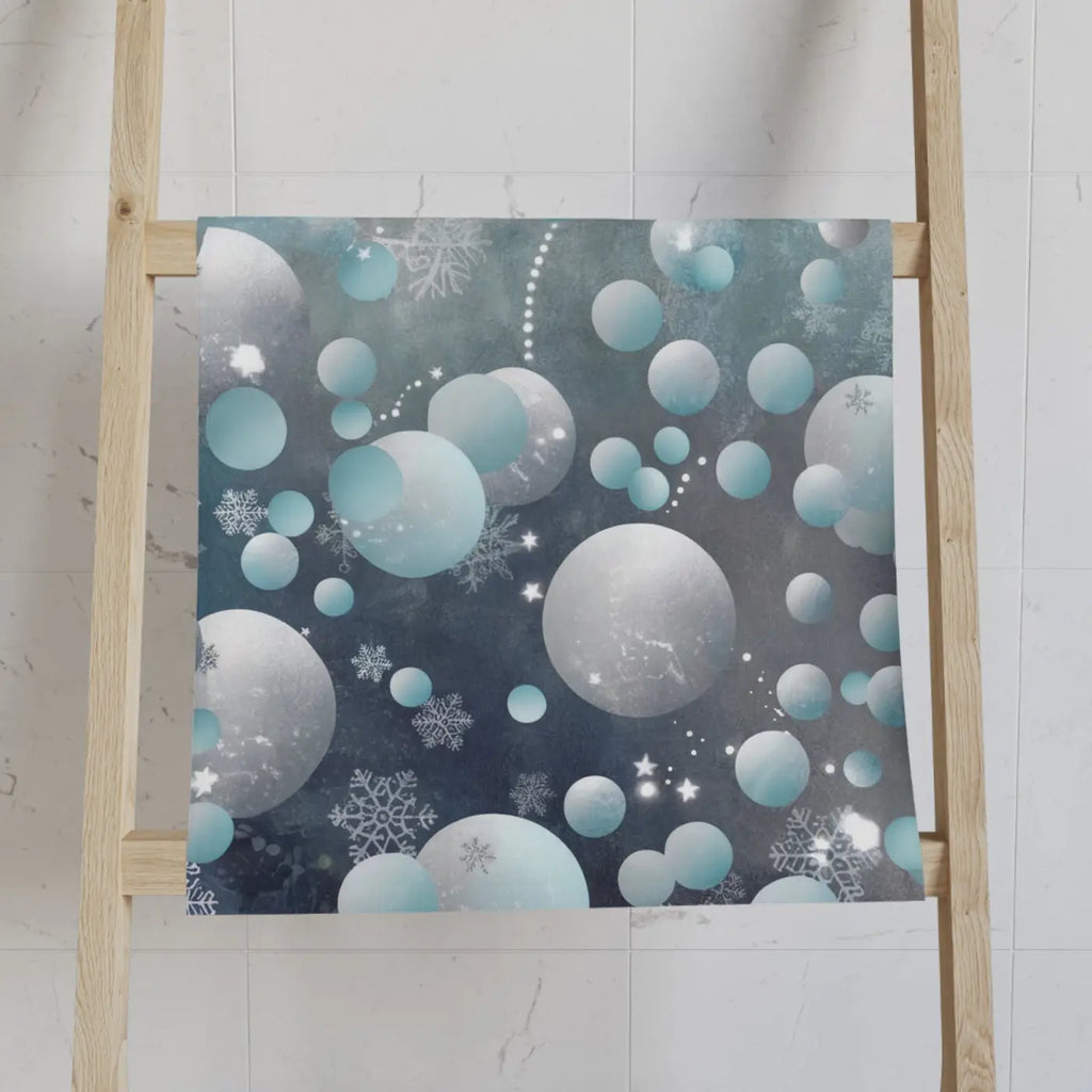 Snowflakes Abstract Hand Towel - Bathroom Decor - DipaliZ