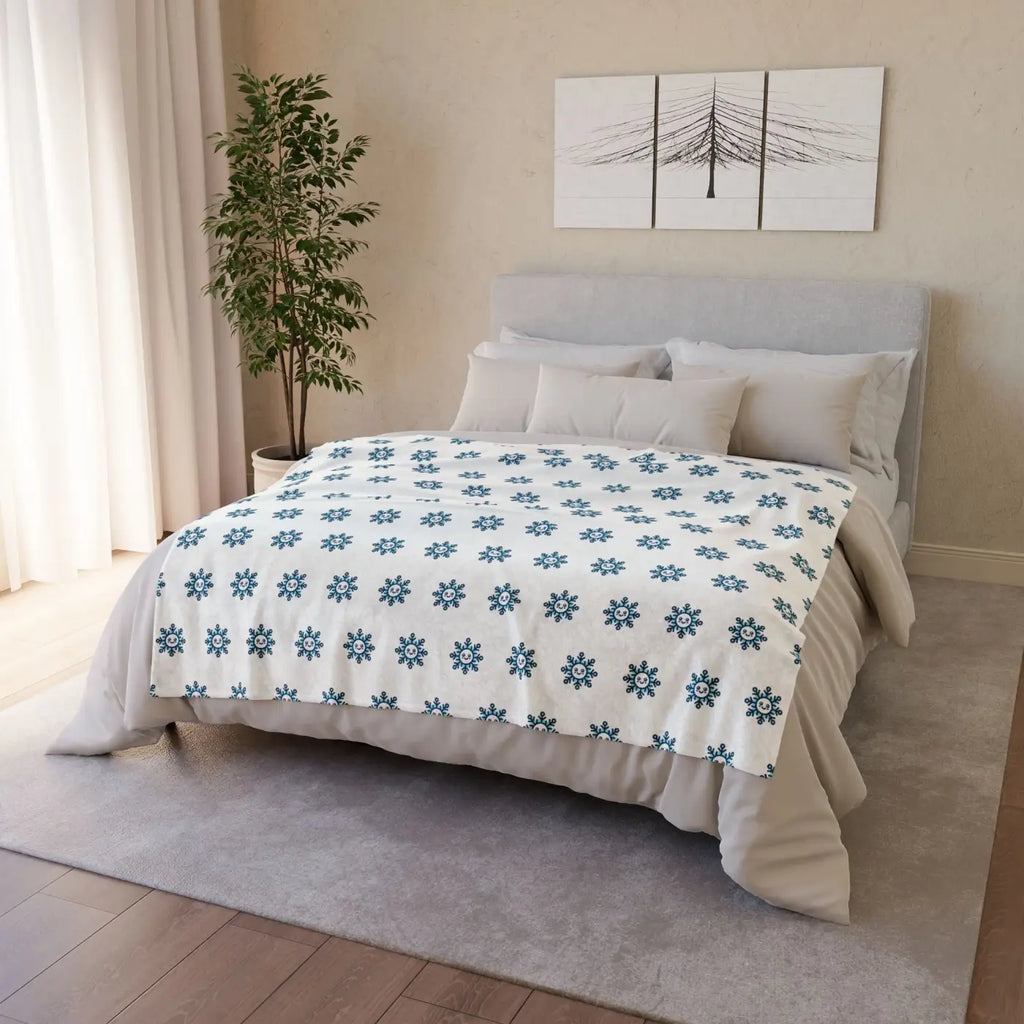 Cozy Snowflake Blankets - Polyester Winter Warmth - DipaliZ