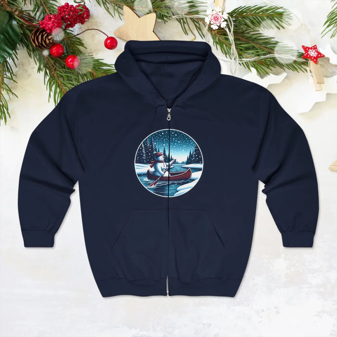 Unisex Heavy Blend Hoodie - Starfall Zip-Up Warmth - DipaliZ