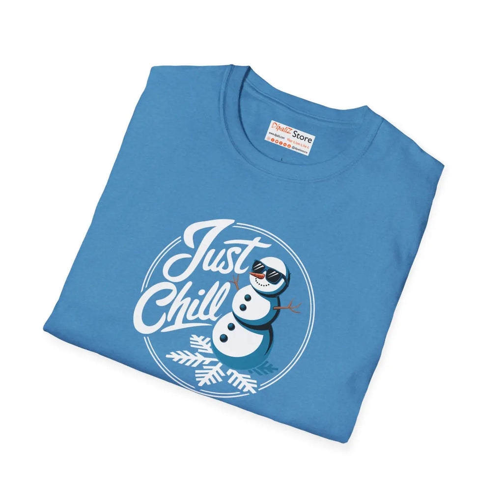 Unisex Ring-Spun Cotton T-Shirt - Snowman Motif - DipaliZ