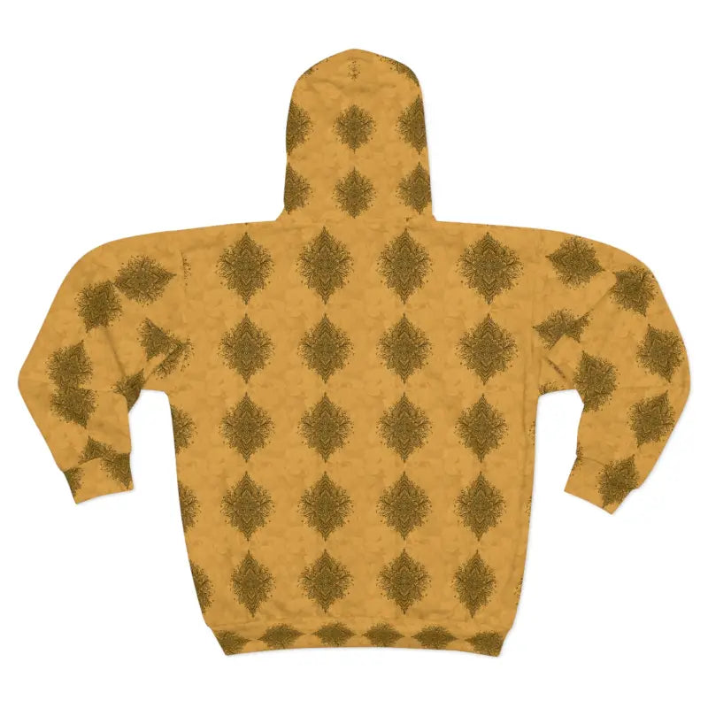 Mandala Pattern Hoodie - White Lines Bold Design - DipaliZ