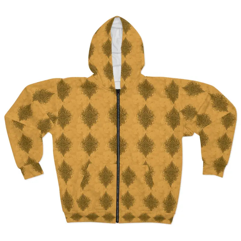 Mandala Pattern Hoodie - White Lines Bold Design - DipaliZ