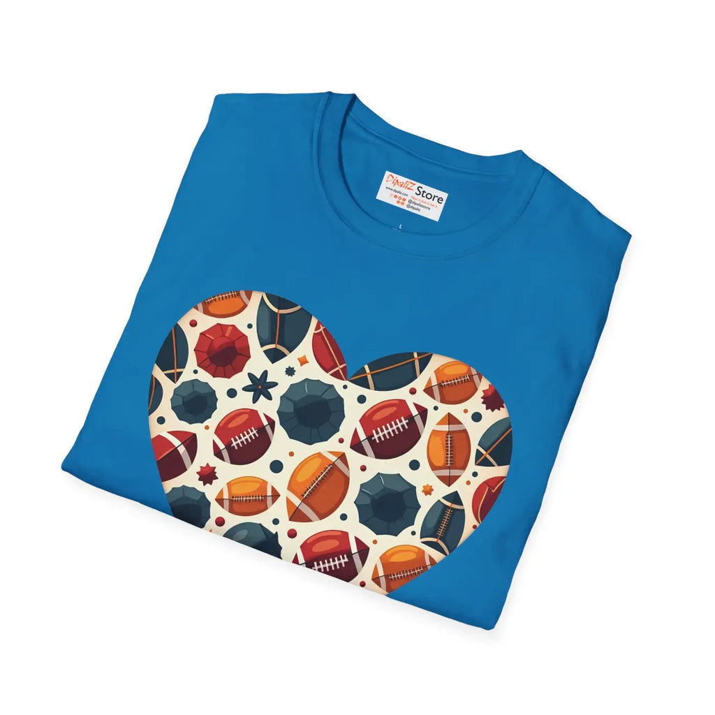 Soccer Love Unisex Tee - Heart-Shaped Ball Design - DipaliZ