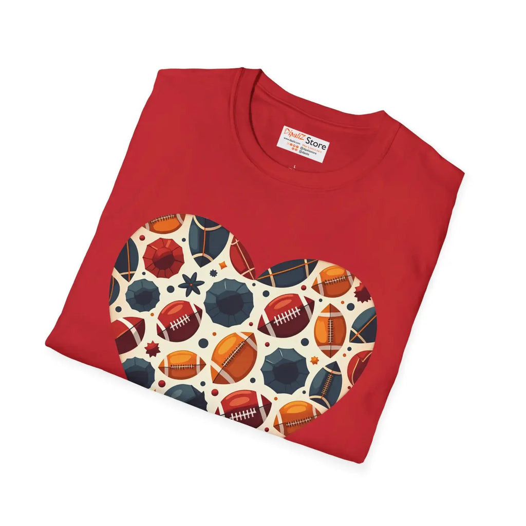 Soccer Love Unisex Tee - Heart-Shaped Ball Design - DipaliZ