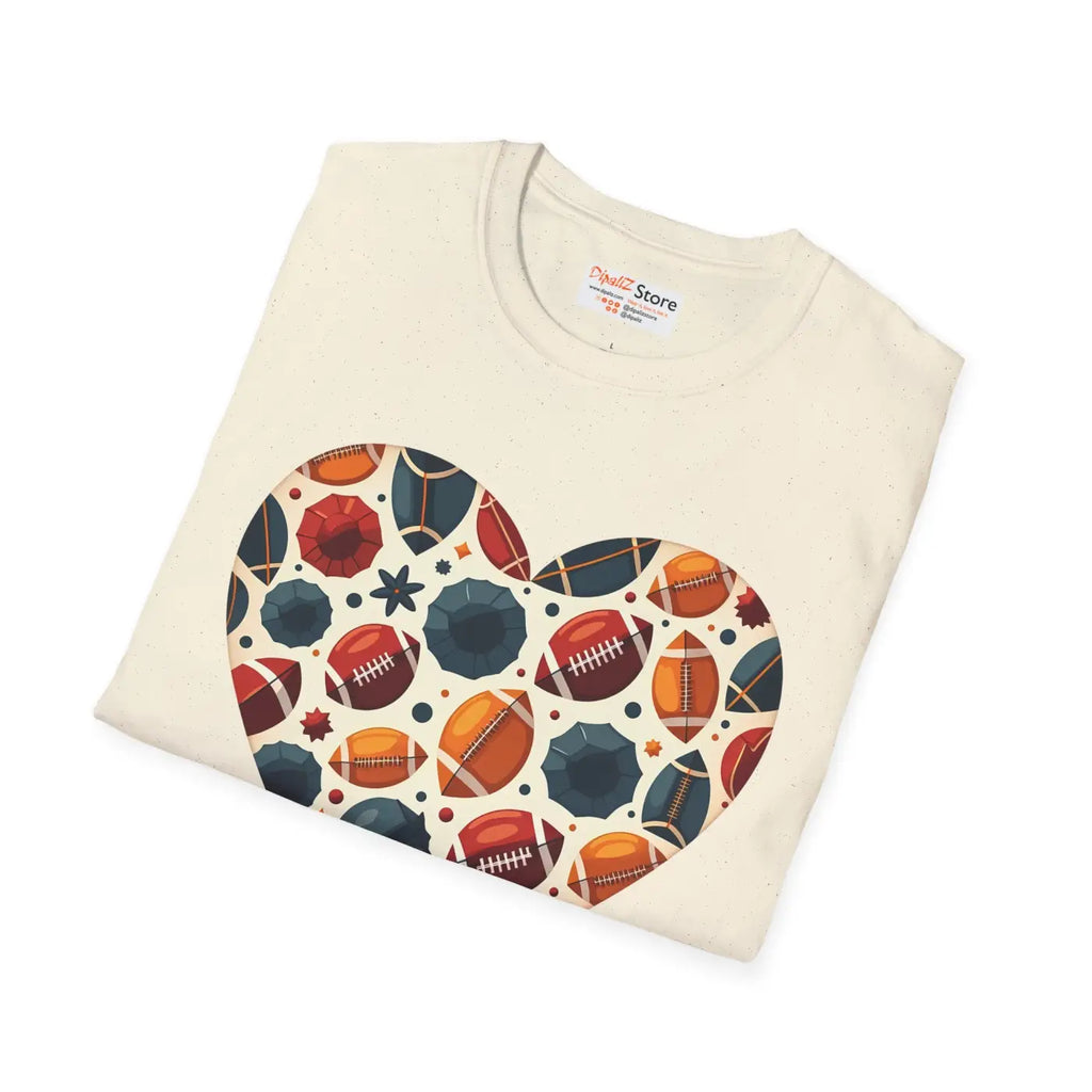 Soccer Love Unisex Tee - Heart-Shaped Ball Design - DipaliZ